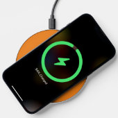 Simple custom white monogram, modern wireless charger (Phone)
