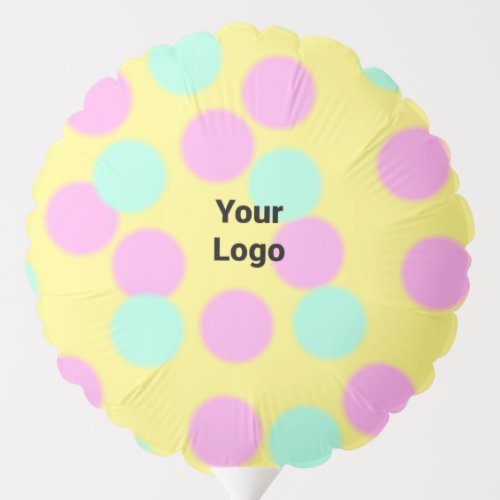 simple custom yellow blue watercolor add logo mini balloon