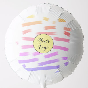 simple custom yellow blue watercolor add logo mini balloon