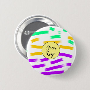 simple custom yellow blue watercolor add logo mini button