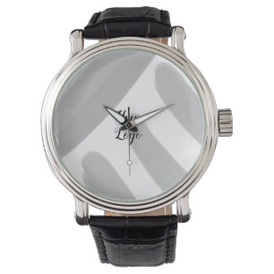 simple custom yellow blue watercolor add logo mini watch