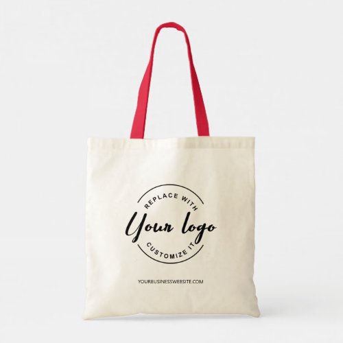 Simple Custom Your Business logo here and website Tote Bag