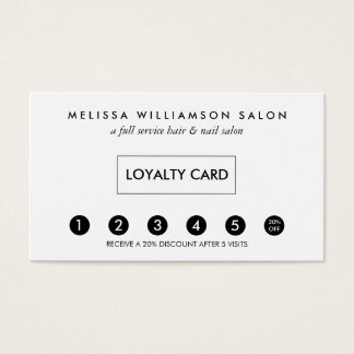 Customer Loyalty Business Cards Templates Zazzle Simple Customer Loyalty Punch Card
