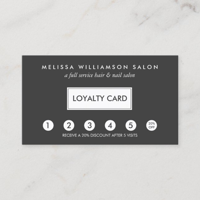 Simple Customer Loyalty Punch Card II (Front)