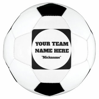 Simple Customisable Soccer Team Name Ball