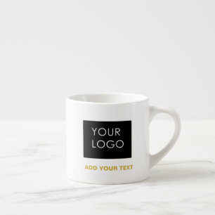 Simple Customizable Business Company Logo Espresso Cup