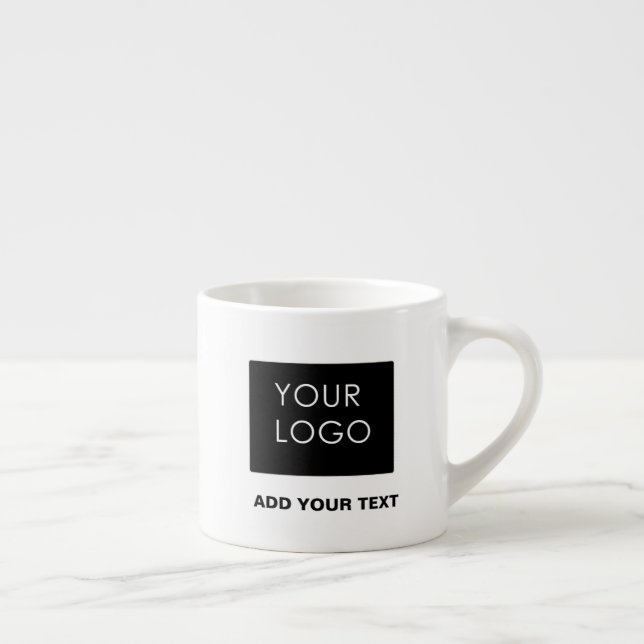 Simple Customizable Business Company Logo  Espresso Cup (Right)