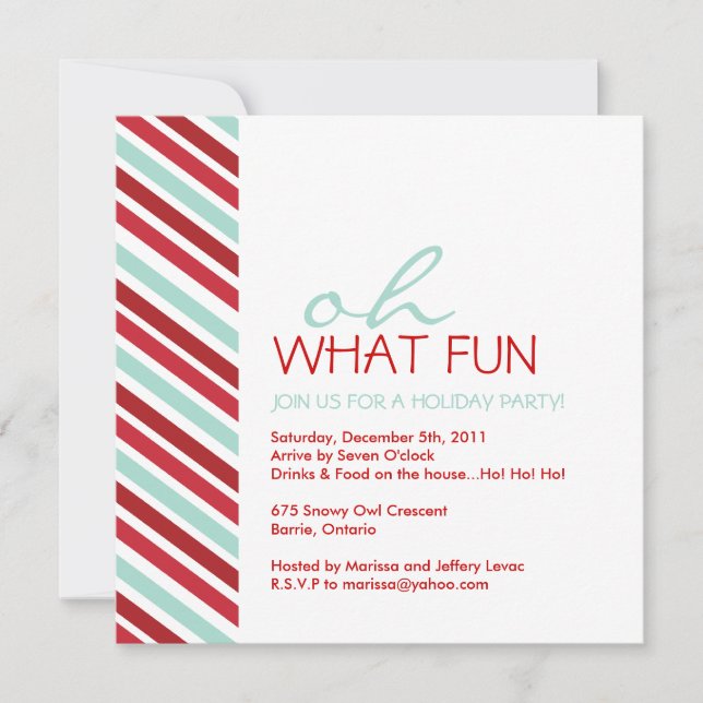 Simple Customizable Christmas Party Invitation (Front)