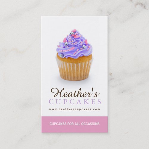 Simple Customizable Cupcake Business Card