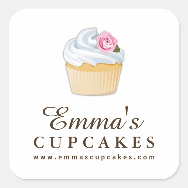 Simple Customizable Cupcake Stickers (Front)
