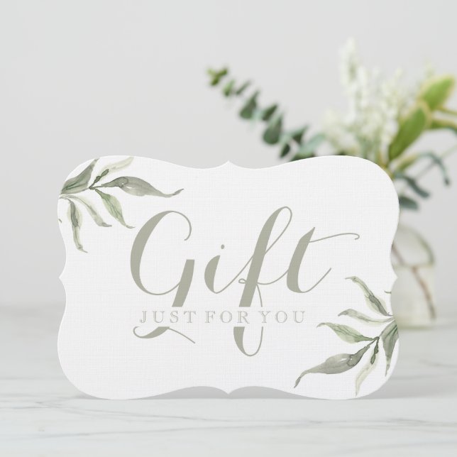 Simple Customizable Foliage Gift Certificates (Standing Front)