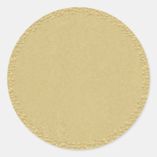 Simple Customizable Gold Classic Round Sticker