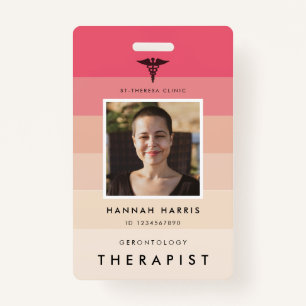Simple customizable Hospital employee name tag Badge