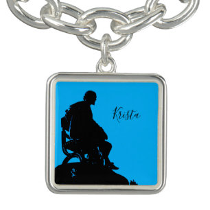 Simple Customizable Shakespeare Silhouette Bracelet