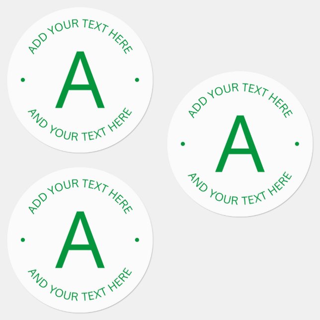 Simple Customizable Text | Green & White Labels (Group)