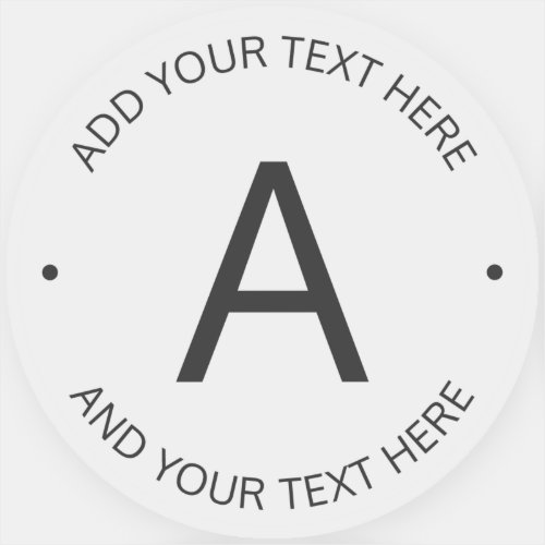 Simple Customizable Text  Grey  Transparent Sticker