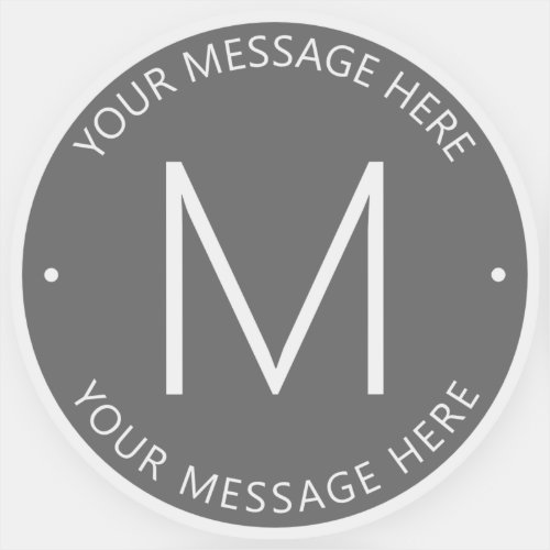 Simple Customizable Text  Grey Transparent Sticker