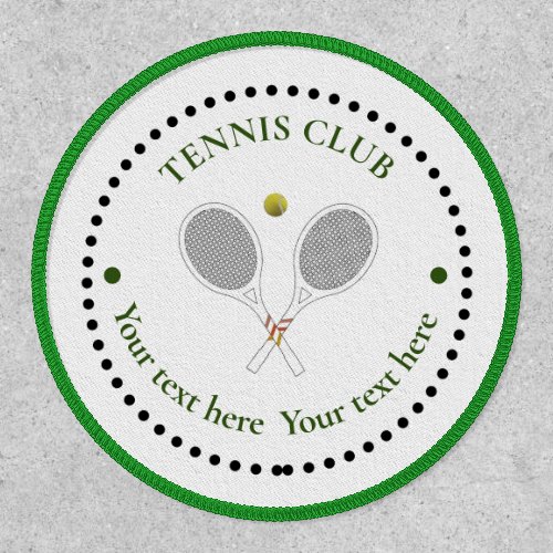 Simple Customizable Text Tennis Club Patch