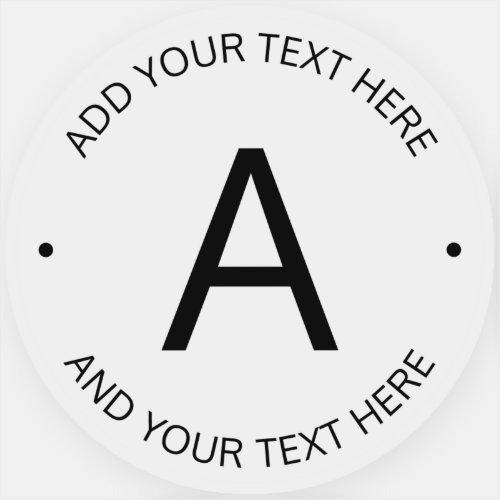 Simple Customizable Text  Transparent with Black Sticker