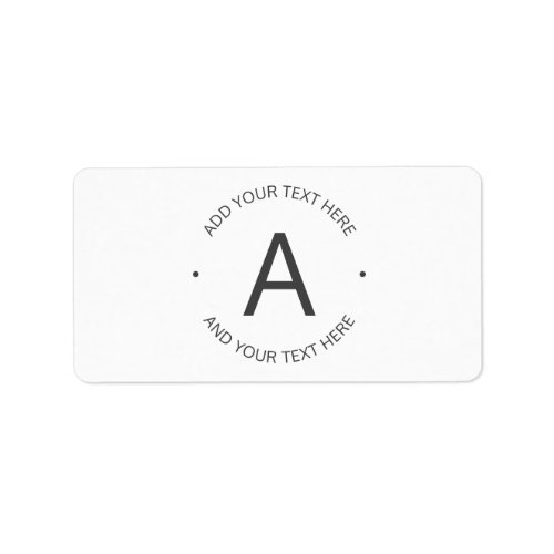 Simple Customizable Text  White  Grey Label
