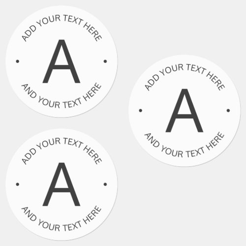 Simple Customizable text  White  Grey Labels