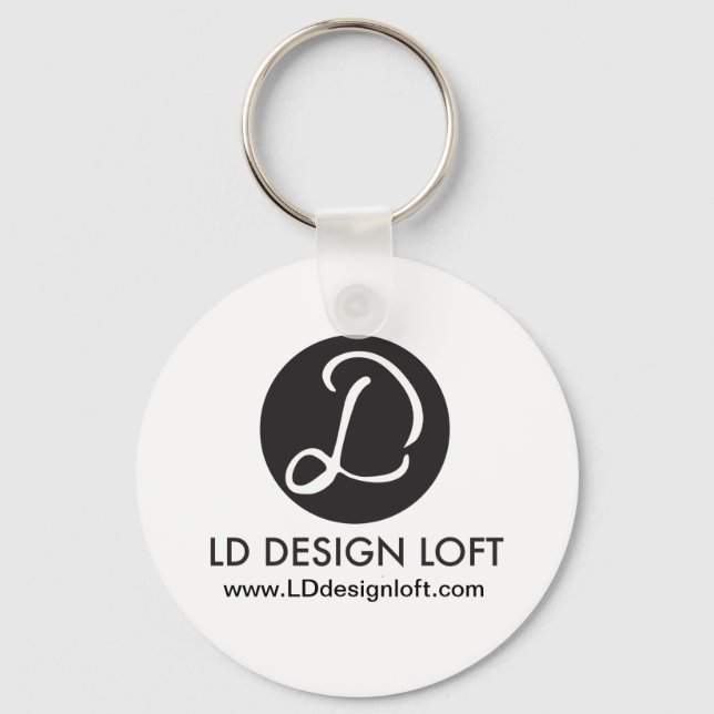 Simple Customizable Your business Logo goes Here Keychain (Front)