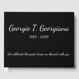Simple & Customized Memorial Guest Book