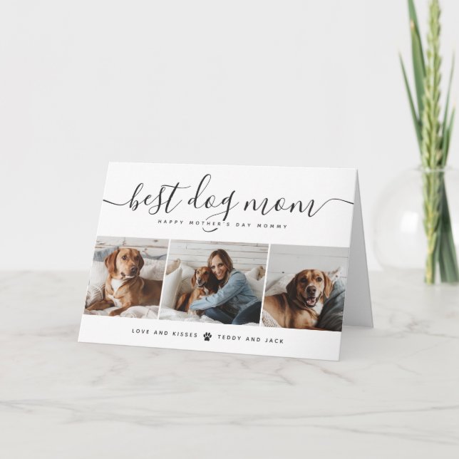 Simple Customized Pet Dog Mothers Day Cards (Front)