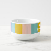 Simple Cute Abstract Watercolor Stripes in Pink Soup Mug (Front)