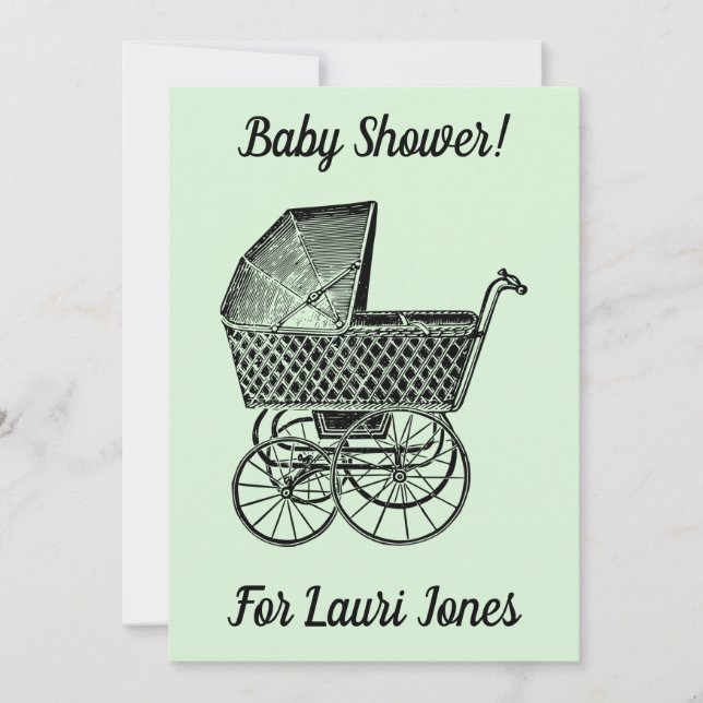 Simple cute affordable baby shower invites (Front)