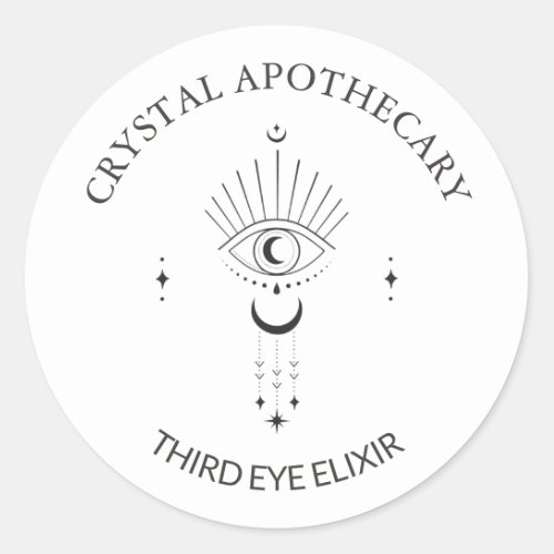 Simple Cute Apothecary Third Eye  Classic Round Sticker