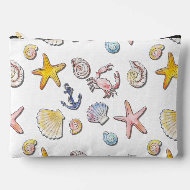 Simple Cute Beach Design  Accessory Pouch (Front)