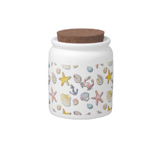 Simple Cute Beach Design  Candy Jar