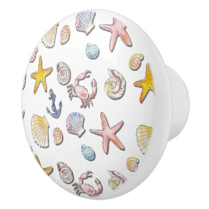 Simple Cute Beach Design Ceramic Knob