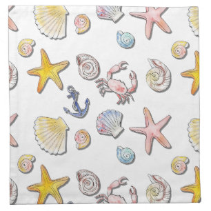 Simple Cute Beach Design Cloth Napkin