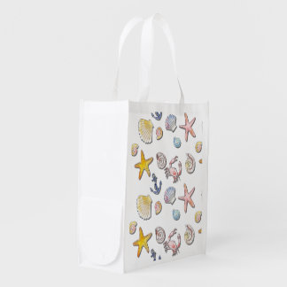 Simple Cute Beach Design  Grocery Bag
