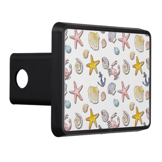 Simple Cute Beach Design  Hitch Cover (Right)