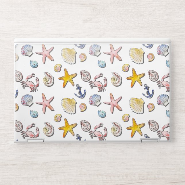 Simple Cute Beach Design  HP Laptop Skin (Front)