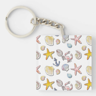 Simple Cute Beach Design Keychain