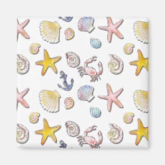 Simple Cute Beach Design  Magnet