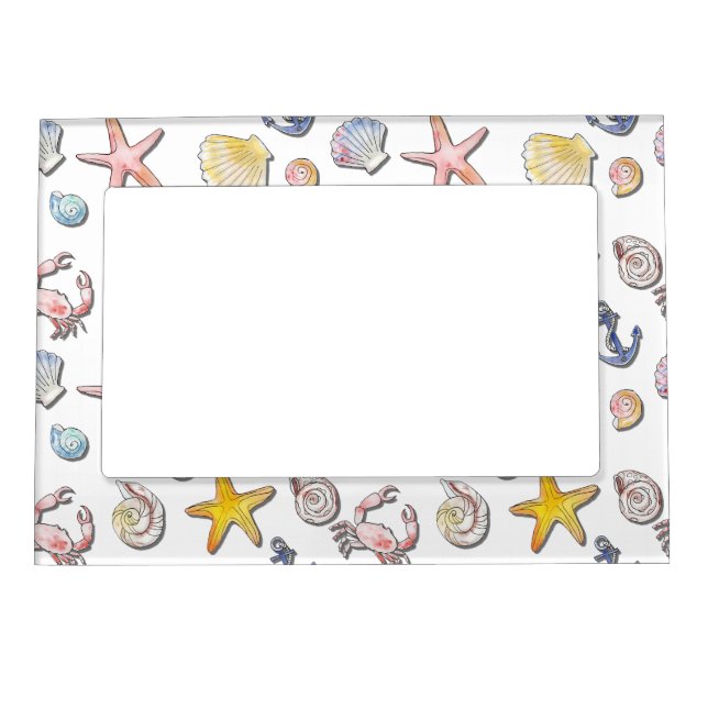 Simple Cute Beach Design  Magnetic Frame (Front)