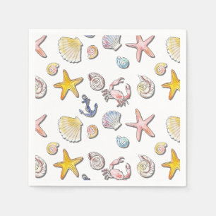 Simple Cute Beach Design  Napkins