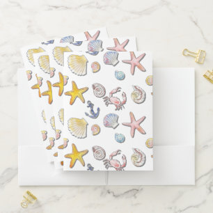 Simple Cute Beach Design  Pocket Folder