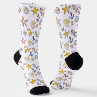 Simple Cute Beach Design  Socks