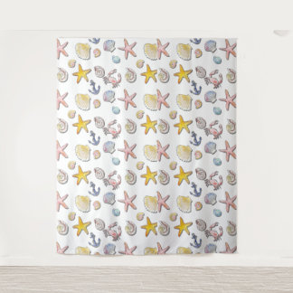 Simple Cute Beach Design  Tapestry