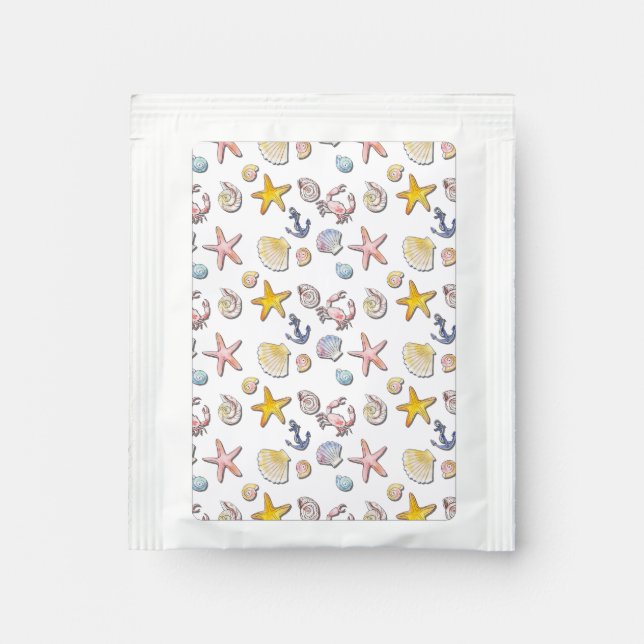 Simple Cute Beach Design  Tea Bag Drink Mix (Front)
