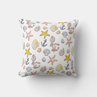 Simple Cute Beach Design  Throw Pillow