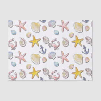 Simple Cute Beach Design  Tissue Paper