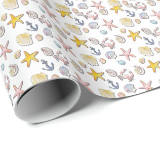 Simple Cute Beach Design  Wrapping Paper