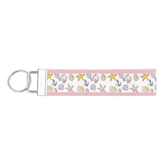 Simple Cute Beach Design Wrist Keychain